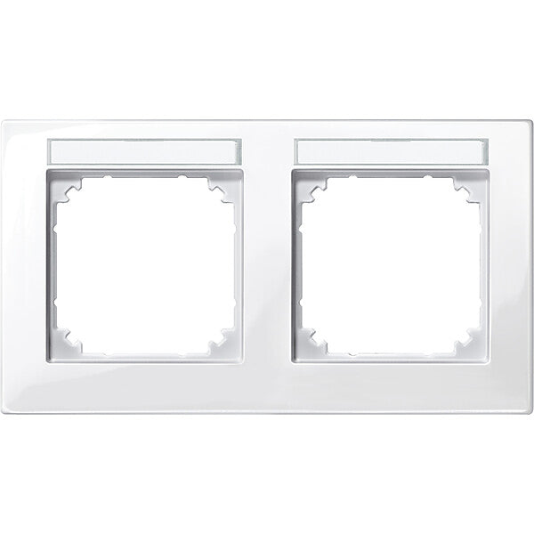 Merten M-PLAN-Rahmen 2f. beschriftbar, waager 514219
